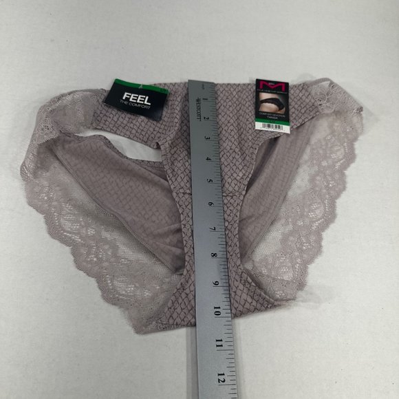 Maidenform Women's Size 7 Large Panty Comfort Devotion Tanga Patterned Tan New - Picture 8 of 9